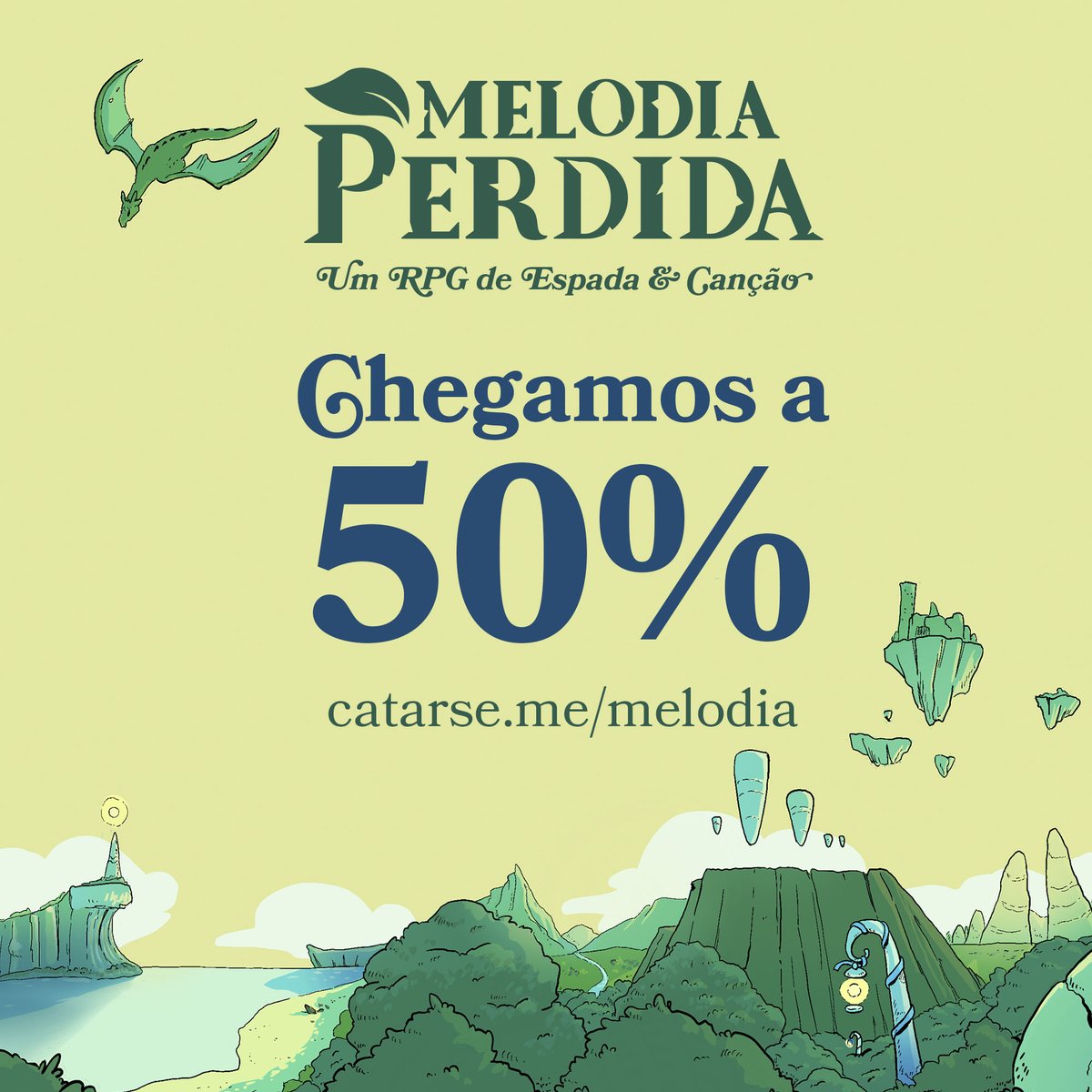 diegobassinello's tweet photo. Chegamos a metade de nossa jornada.
Melodia Perdida está com 50% dos apoios necessários para trazer a canção que irá nos salvar do Inimigo e deixar nosso mundo em harmonia mais uma vez.

Conheça o Melodia Perdida: https://t.co/bd5vkrK8EZ https://t.co/eUuWWjMV4B