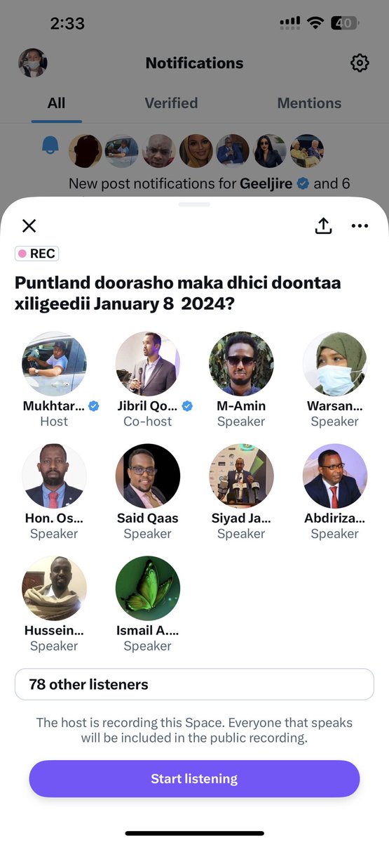 walalkey Jibril xerada Mowlaca miyu galay 😂😂😂

Waxaan ka dareemay durbaanka garaceysay labadii malmood ee ugu danbeysay ina mowlaca kusii siqeysid.. 

Waxa kugula talin lahaa kuso laabo dhabahii hore ee u adeegeysay dowladnimada Puntland hana ka shaqeynin wax kala fogeyn karo