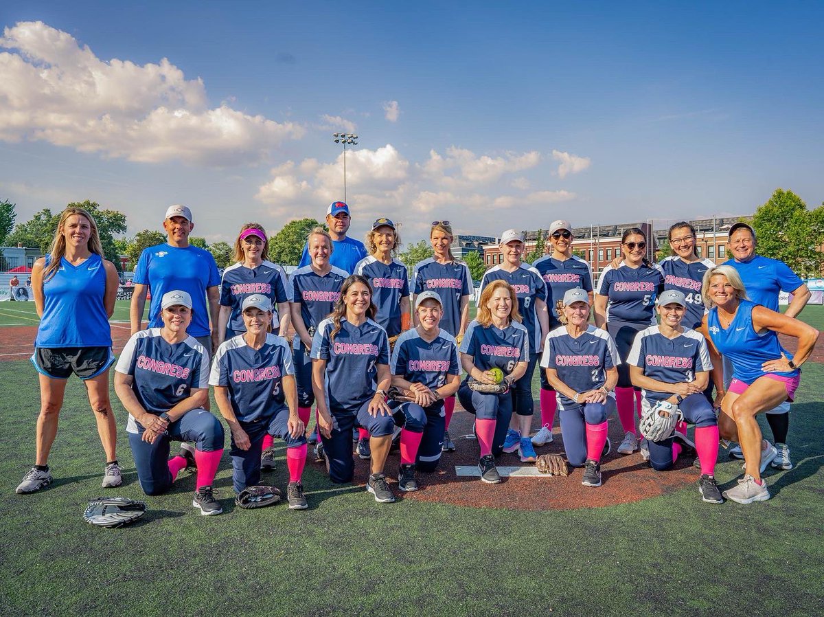 During this year's @CWSoftballGame, women Members of Congress from both parties came together to have some fun while raising money and awareness for this important cause.