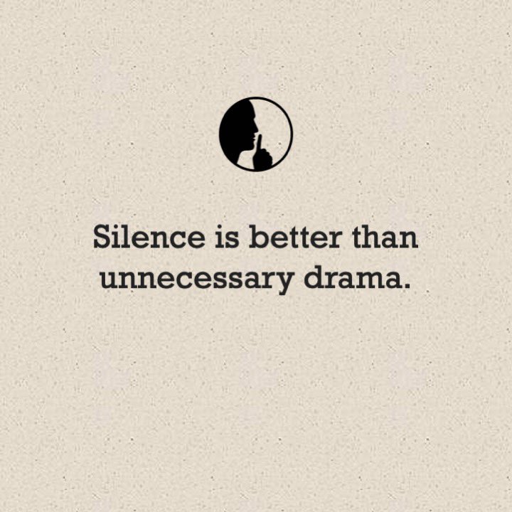softheart_6am's tweet photo. Silence is better than unnecessary drama. https://t.co/M1u2Ghq4Hv
