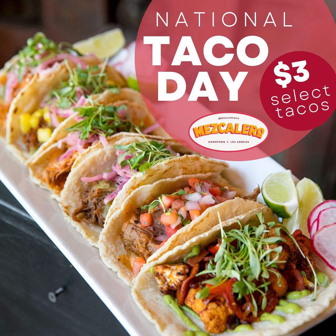 Let’s guac and roll, fam. It’s #nationaltacoday🌮 

Come thru TODAY (10/4) for $3 barbacoa, tinga, and carnitas tacos!

#tacolover #dtlafoodie #losangelestacos #besttacos #losangelesmexicanfood