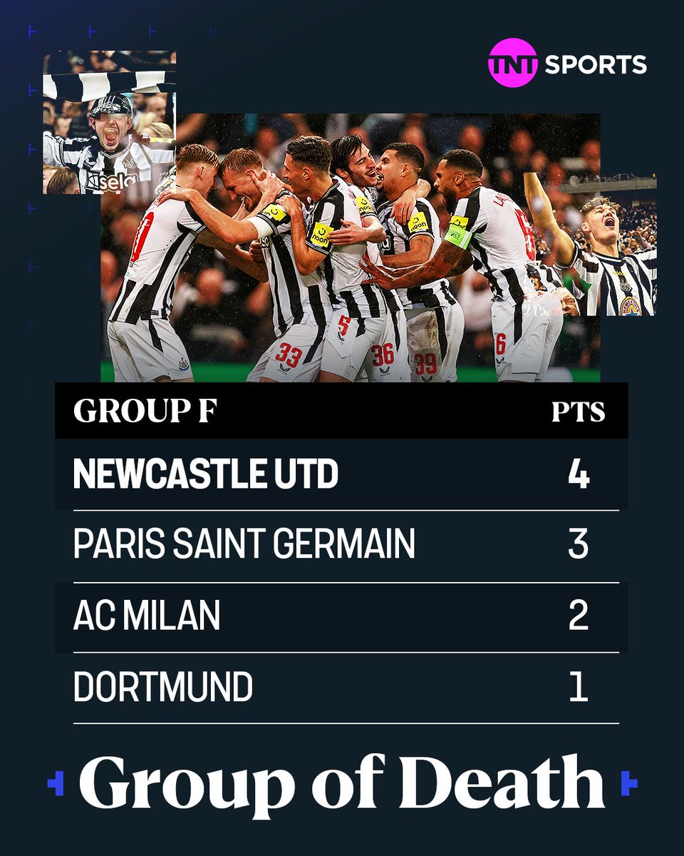 A dream start for the Geordies 😍

Who could've predicted Newcastle United would be sitting on top of the Group of Death after two matches? ⚪️⚫️

#UCL