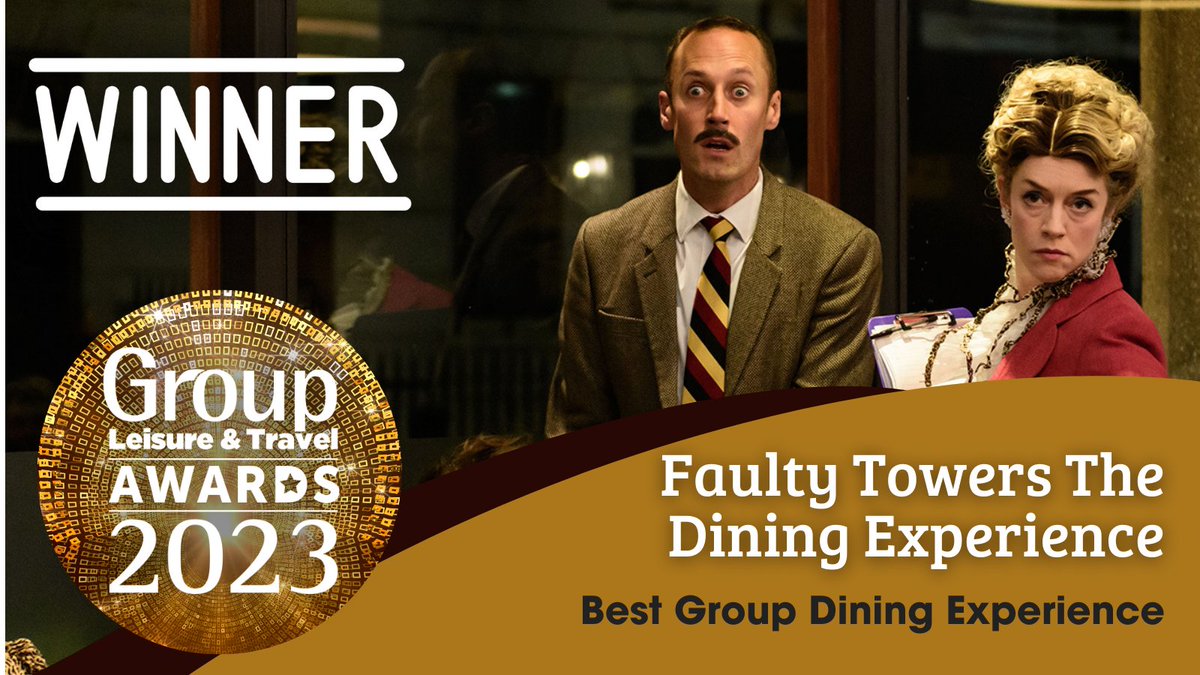We’re about halfway through the ceremony, with more top prizes to give out, including the Best Group Dining Experience Award which has gone to the Faulty Towers The Dining Experience… hopefully there are no food fights on their table this evening😜

<a href="/thefaultytowers/">Faulty Towers Dining</a> | #GLTAwards