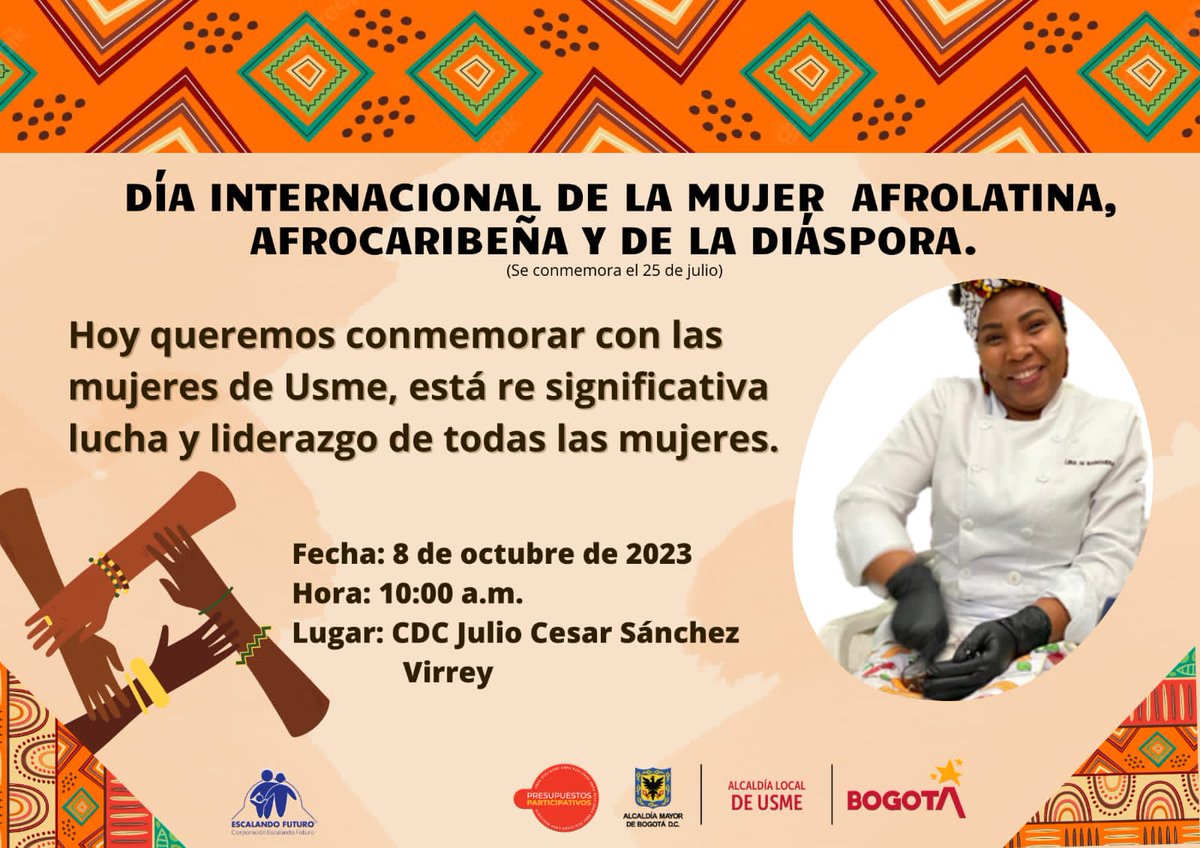 UsmeAlcaldia's tweet photo. Queremos honrar la valiente lucha y liderazgo de todas las mujeres en Usme.

¡Únete a nosotros para conmemorar este día especial!
📆 8 de octubre de 2023
⏰10:00 a.m.
📍 CDC Julio César Sánchez Virrey

Juntos, inspiramos y creamos un futuro más igualitario. 💪✨ https://t.co/utGUJH96lW