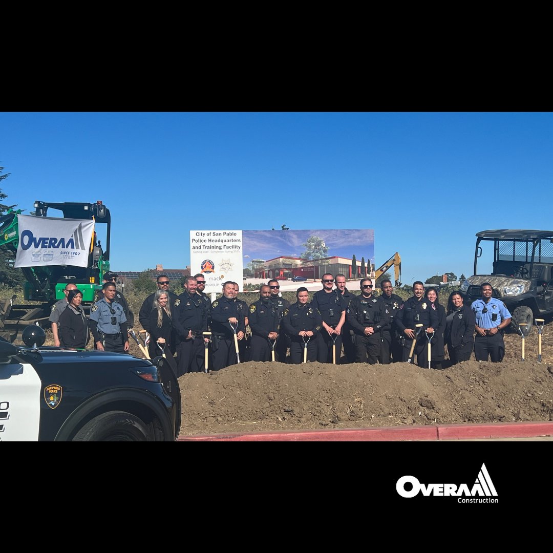 OveraaConstruct's tweet image. The Overaa / @DLRGroup design-build project team was pleased to join the City of San Pablo and San Pablo Police to celebrate the groundbreaking of their new 42,000 SF Police Headquarters and Training Facility. 

#overaa #overaaconstruction #designbuild