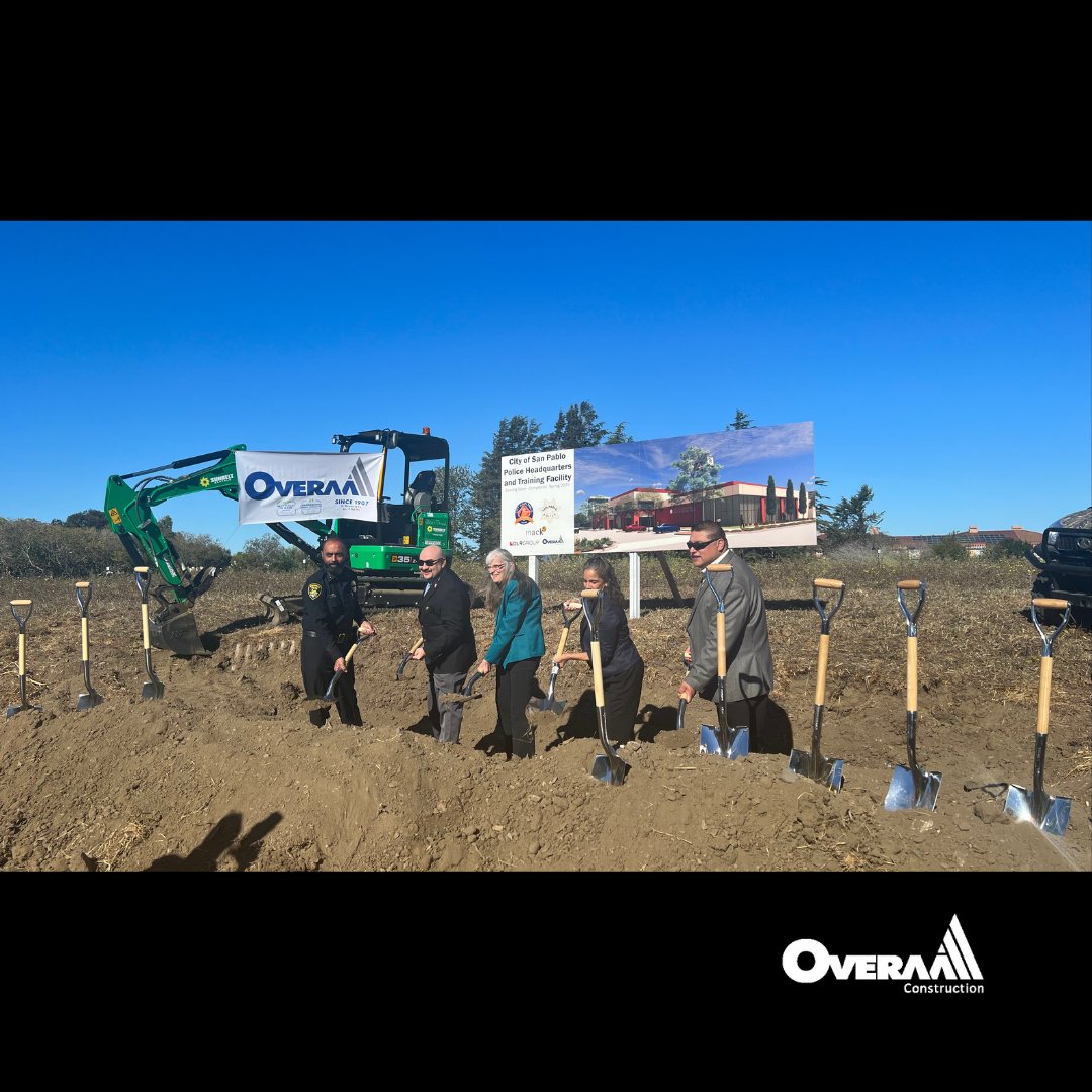 OveraaConstruct's tweet image. The Overaa / @DLRGroup design-build project team was pleased to join the City of San Pablo and San Pablo Police to celebrate the groundbreaking of their new 42,000 SF Police Headquarters and Training Facility. 

#overaa #overaaconstruction #designbuild