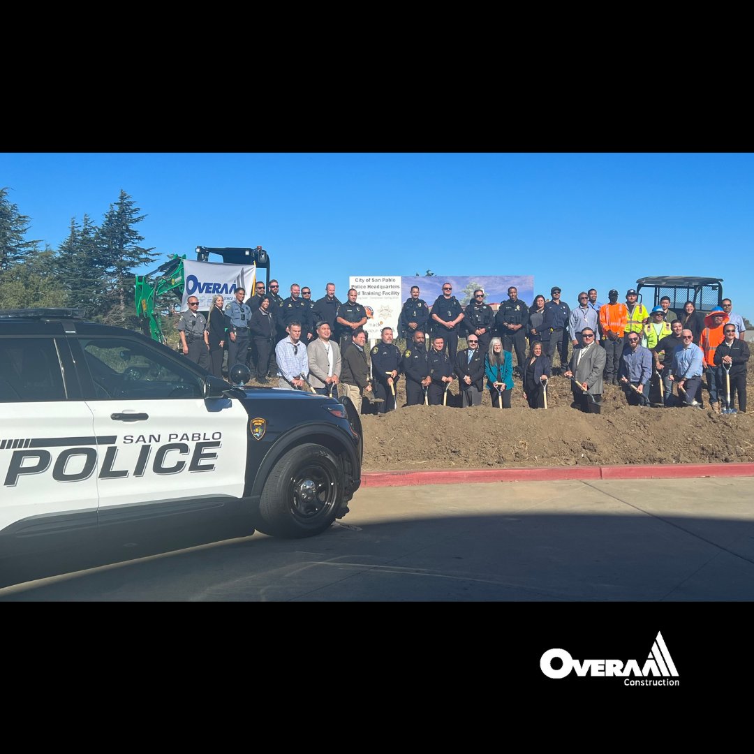 OveraaConstruct's tweet image. The Overaa / @DLRGroup design-build project team was pleased to join the City of San Pablo and San Pablo Police to celebrate the groundbreaking of their new 42,000 SF Police Headquarters and Training Facility. 

#overaa #overaaconstruction #designbuild