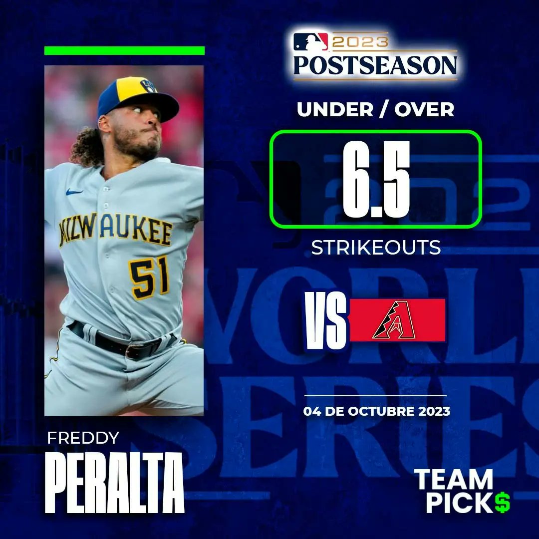 TeamPicksRD's tweet photo. Freddy Peralta 🇩🇴 sale esta noche ante los Dbacks en busca de que los Brewers continúen con vida.

¿Cumple o queda a deber el Peralta esta noche con los K?

#mlb #teampicks https://t.co/aOQ7oBfOVB