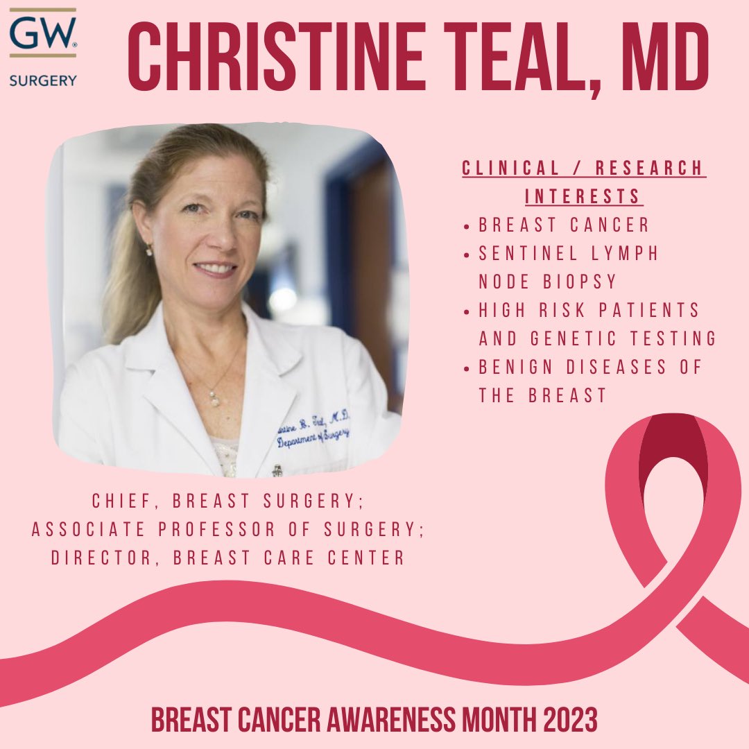GWSurgery's tweet photo. Be on the lookout later this month as we feature No Longer Radical - a best selling book authored by Dr Teal and Dr Brem (radiologist) as they offer a new way to take control of your breast health and put knowledge and power in the hand of the patient! https://t.co/eX0fu0zsJI