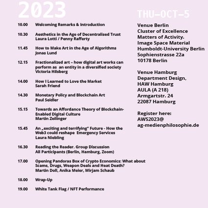 💭 i‘ll be on a panel at humboldt university in berlin tomorrow 🗓️ 5 october 🎧 you can join either in person or online 💬 with among others sarah friend (@isthisanart), penny rafferty, and @jonas_lund 👉 ag-medienphilosophie.de/annual-worksho…