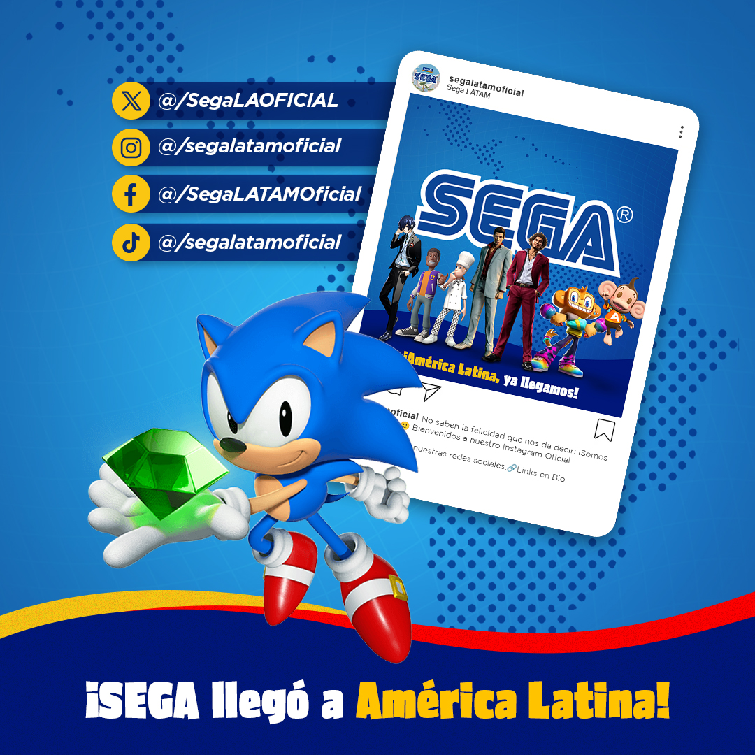sonic_latam's tweet photo. ¡Les tenemos una gran noticia! @SegaLAOFICIAL ha llegado a Latinoamérica! 💙

¿Ya sigues sus redes? Deja un buen mensaje de bienvenida en los comentarios, te leemos. 👀 https://t.co/Zkl0VSdJc8