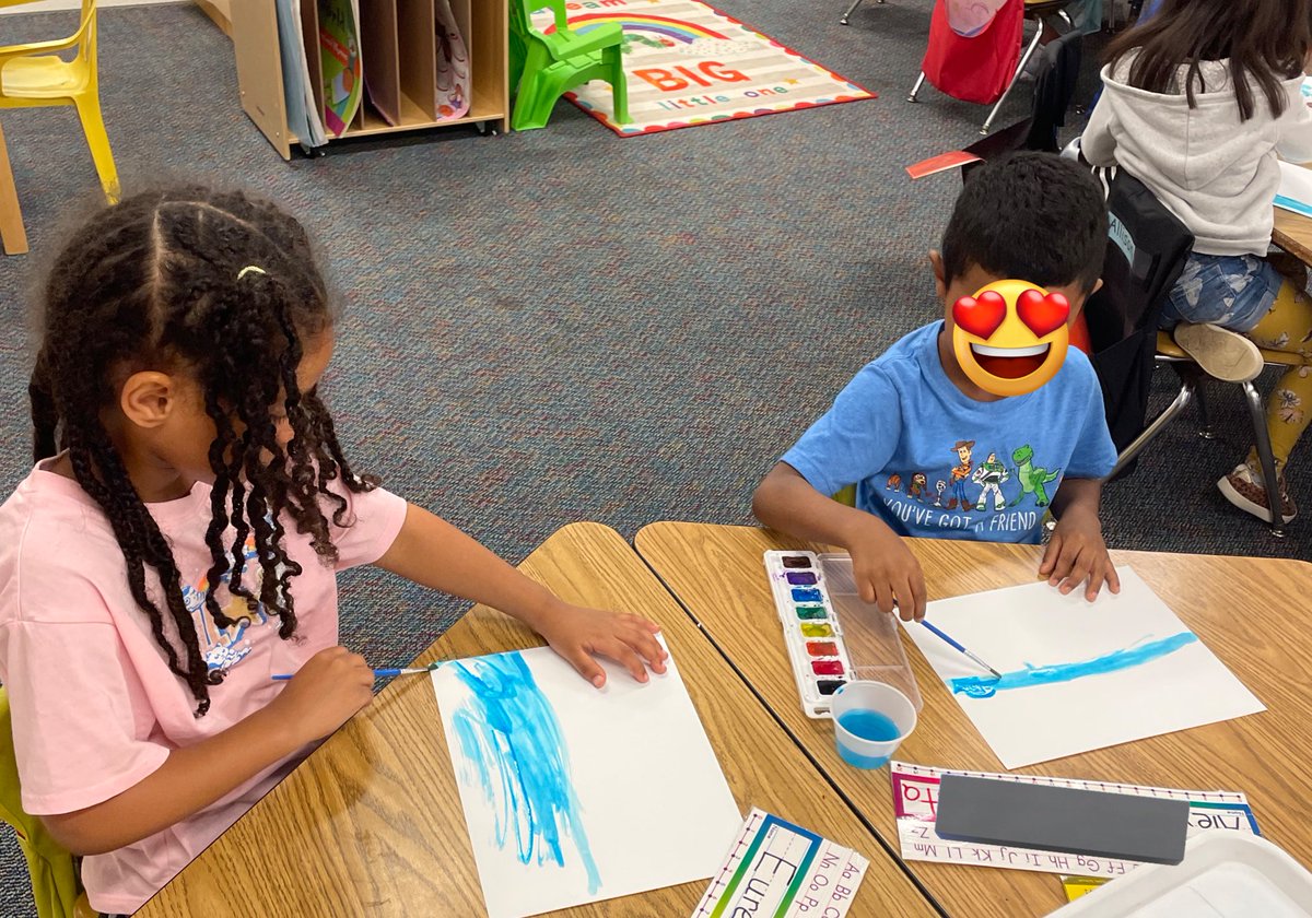 HelgesenLydia's tweet photo. We began our new #CKLA unit on the five senses by reading Hello Ocean, exploring ocean artifacts, and water coloring painting our own ocean images #handsonlearning #kindergartenrocks @RandolphStars @RandolphIBStars @APSLiteracy @Amplify https://t.co/JmnJXOtDa5