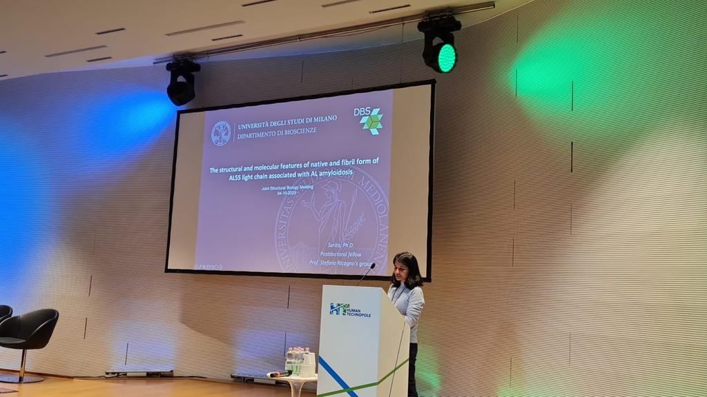 Today, got a chance to present our recent work on structural characterization of native and amyloid fibril forms of toxic light chain associated with AL amyloidosis in joint structural biology meeting at Human Technopole 🥳🥳