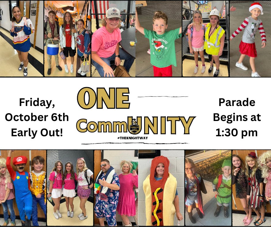 Remember that this Friday, October 6th, is an early release day for students and staff! We hope you will come downtown and enjoy the 2023 Homecoming Parade! More information on all things Homecoming can be found here:  t2m.io/FHSHOCO23 #OneCommunity #TheKnightWay
