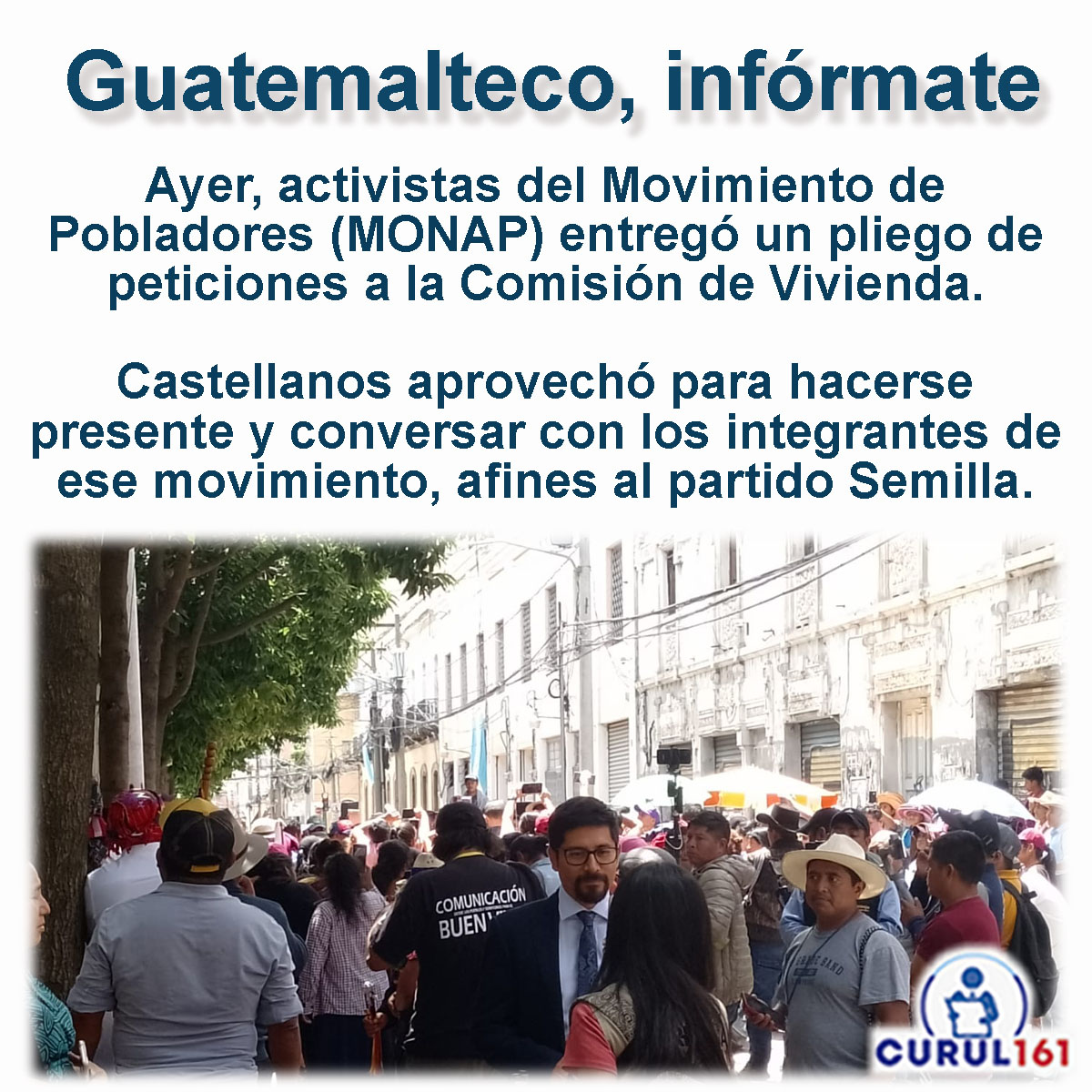 #GuatemaltecoInfórmate #MONAP #ComisiónDeVivienda #RománCastellanos