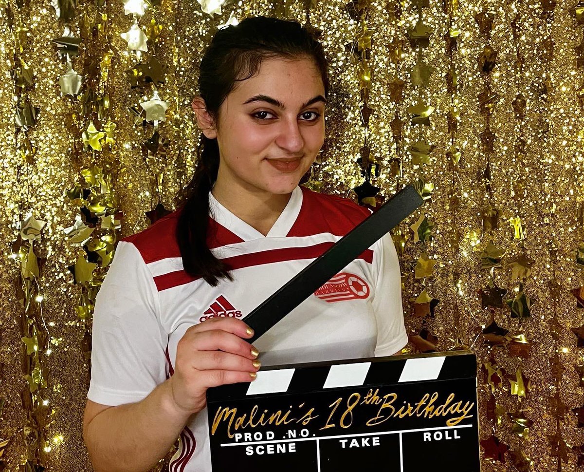 Bit late but here's me embracing as my inner Jesminder at my 18th. Bend it like Beckham was the film of my childhood. Thank you <a href="/GurinderC/">Gurinder Chadha OBE 💙</a> so much for making it! It really made me feel seen. 

This recreation at my party is the most film student thing I have ever done!