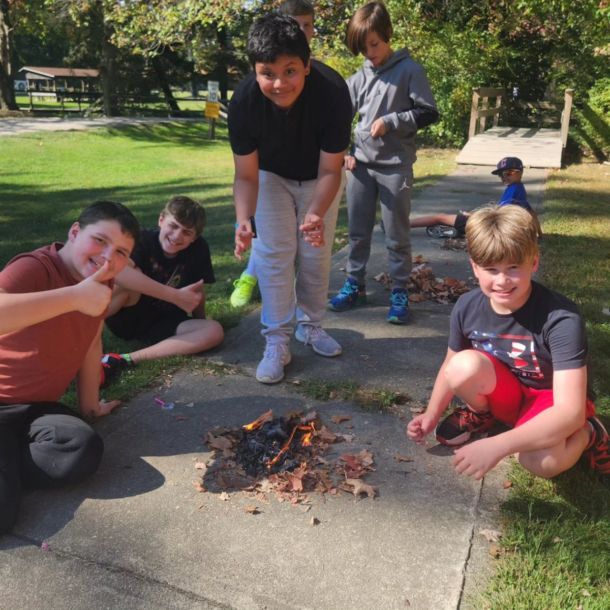MrsMoyeTMS's tweet photo. Fire making and pie cooking at camp fitch @TMSProtectors @TMSMcCourtie @MrKnepp @mrs_luli @gergelytms @kimhussing @TallmadgeMiddle https://t.co/evTA4nhbSu