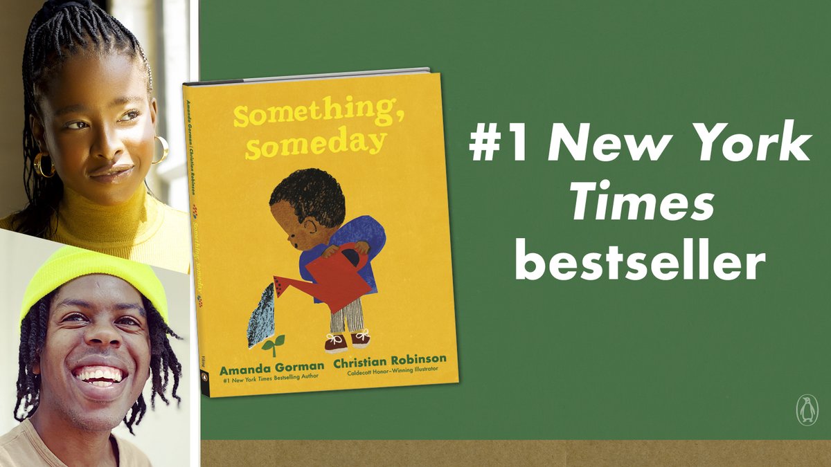 #1! We are so excited to have another @TheAmandaGorman title on the NYT bestseller list, this time with the incredible Christian Robinson. Presidential inaugural poet Gorman and Caldecott Honor and Coretta Scott King Honor winner Robinson have created a timeless message of hope.