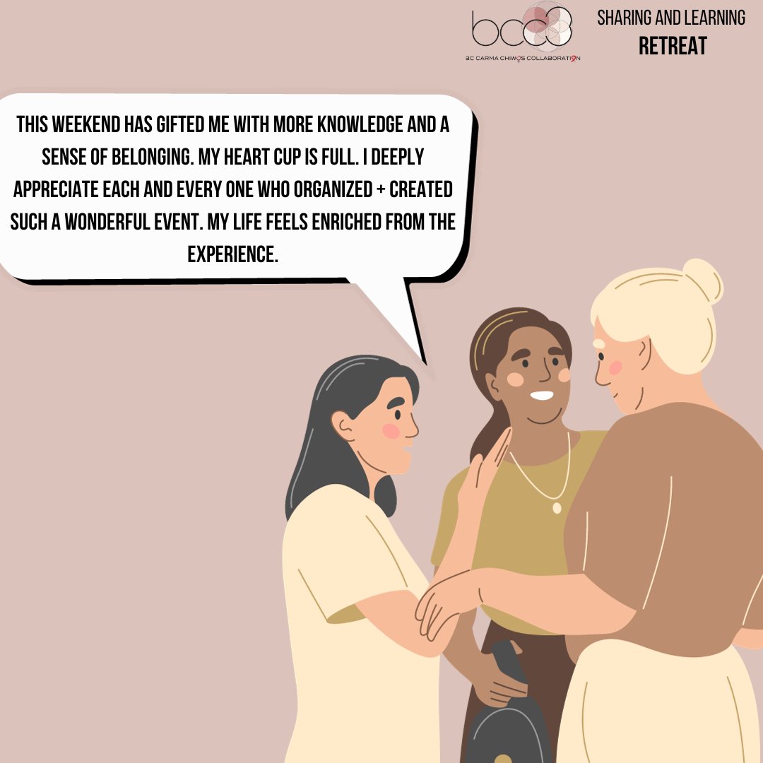 We're still beaming about the BCC3 Sharing &amp; Learning retreat we had last month! 18 women living with HIV were in attendance as we shared some of our research on cellular aging, menopause &amp; chronic pain.

Check out some of the awesome feedback we received!
#KnowledgeTranslation