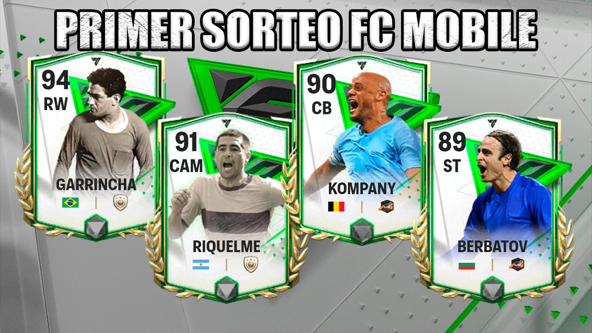 Luixen (@luixens) on Twitter photo GENTE, PRIMER SORTEO DE FC MOBILE GRACIAS A <a href="/EASFCMOBILE/">EA SPORTS FC MOBILE</a>
Sorteamos a un GARRINCHA, KOMPANY O BERBATOV TRANSFERIBLES!
Requisitos:
· Seguir a <a href="/LuixenS/">Luixen</a> y <a href="/EASFCMOBILE/">EA SPORTS FC MOBILE</a>
· RT a este Tweet
· Estar en el directo del Domingo 08 de Octubre en Twitch twitch.tv/luixens GENTE, PRIMER SORTEO DE FC MOBILE GRACIAS A <a href="/EASFCMOBILE/">EA SPORTS FC MOBILE</a>
Sorteamos a un GARRINCHA, KOMPANY O BERBATOV TRANSFERIBLES!
Requisitos:
· Seguir a <a href="/LuixenS/">Luixen</a> y <a href="/EASFCMOBILE/">EA SPORTS FC MOBILE</a>
· RT a este Tweet
· Estar en el directo del Domingo 08 de Octubre en Twitch twitch.tv/luixens