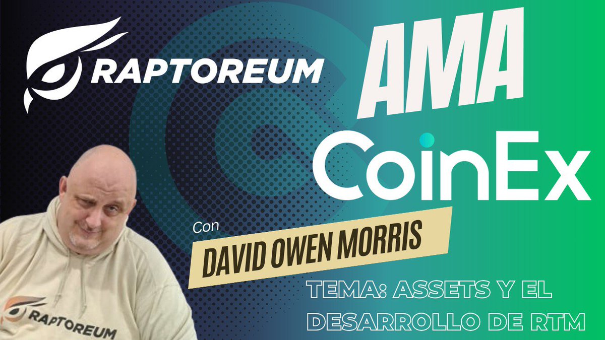 📢 We have an exciting Event to share with all of you:

AMA RTM ON TWITTER, WITH COINEX IN SPANISH. 👇
x.com/CoinExSpanish/…

🗓️ Date and Time: Monday, October 9, 2023, at 21:00 UTC
📍 Location: Spanish CoinEx Twitter 👉 x.com/i/spaces/1rmGP…

🌟 Special Guest 🌟
David Owen