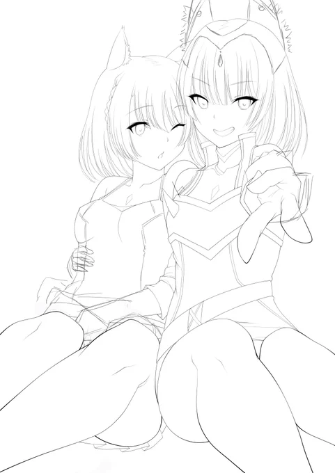 おはヘ(`・ω・)ノよう

もう10月ってんで冬コミに向けて粛々と事前準備中のニア×ミオちゃん線画ラフっス 