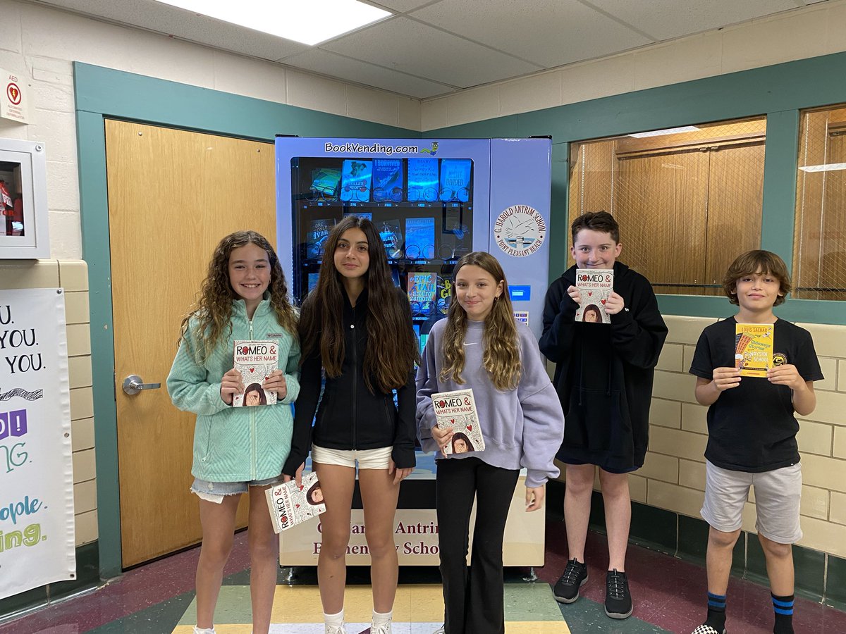 Some of our students celebrated their summer birthdays by visiting our book vending machine! 📚<a href="/AntrimSchool/">Tara Weber</a> <a href="/StecchiniM/">Michelle M. Stecchini</a>