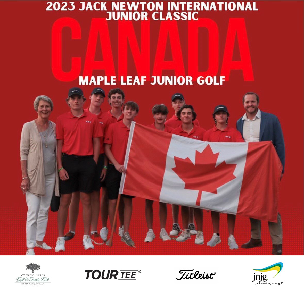 Players representing MJT Team Canada recently returned from Australia’s Jack Newton Junior Golf (JNJG) International Junior Classic, a major junior golf event in the Southern Hemisphere. This was the 13th appearance for MJT Team Canada, co-captained by PGA of Canada
