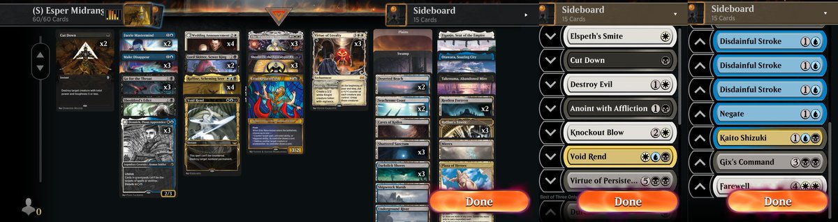 micronaut25's tweet photo. Standard Esper Midrange - #73 Mythic
https://t.co/nclrrKspqq
Yep, Esper is still king a week later. Quick early run to mythic, smooth and easy, no struggles. I saw a nice diversity of decks so sideboard is more of a toolbox, to be tuned as the meta changes. 
#MTGArena @mtgazone https://t.co/VgTYZHnZdf