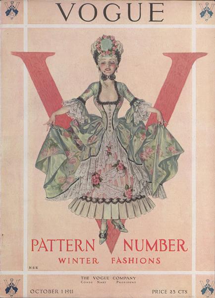 Front cover of Vogue, 1st October 1911.