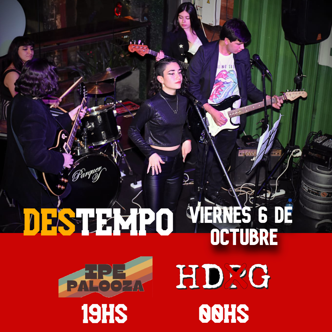 DestempoBanda's tweet photo. 💣ESTE VIERNES VOLVEMOS CON TODA!!

🎸Este viernes tocamos a las 19hs en el IpePalooza que se va a llevar a cabo en el Elizalde y a las 00hs tocamos en La sala del Gordo

Los esperamos! https://t.co/7vyEH6QFD7