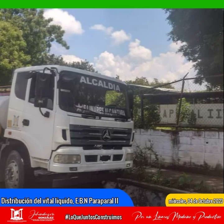 #4Oct | El equipo de Asuntos Hidricos continúa con la distribución del vital liquido, seguimos apoyando a nuestras instituciones públicas del Municipio Francisco Linares Alcántara.
#LoQueJuntosConstruimos