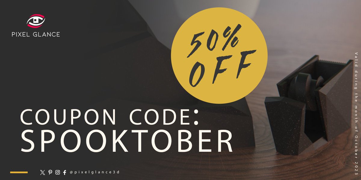 Get 50% off on all my designs on Cults3D! 👻
Use Coupon Code: SPOOKTOBER
cults3d.com/en/users/Pixel…