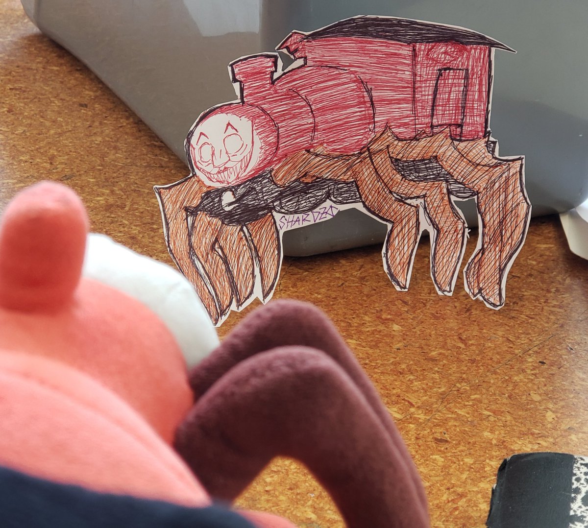 ShardZ0vic's tweet photo. felt bored and decided to simply just do these for fun, Choo Choo Charles belongs to @TwoStarGames and Gracewind Goatman belongs to @SpaceOctStudios https://t.co/JoHfNYUCqm