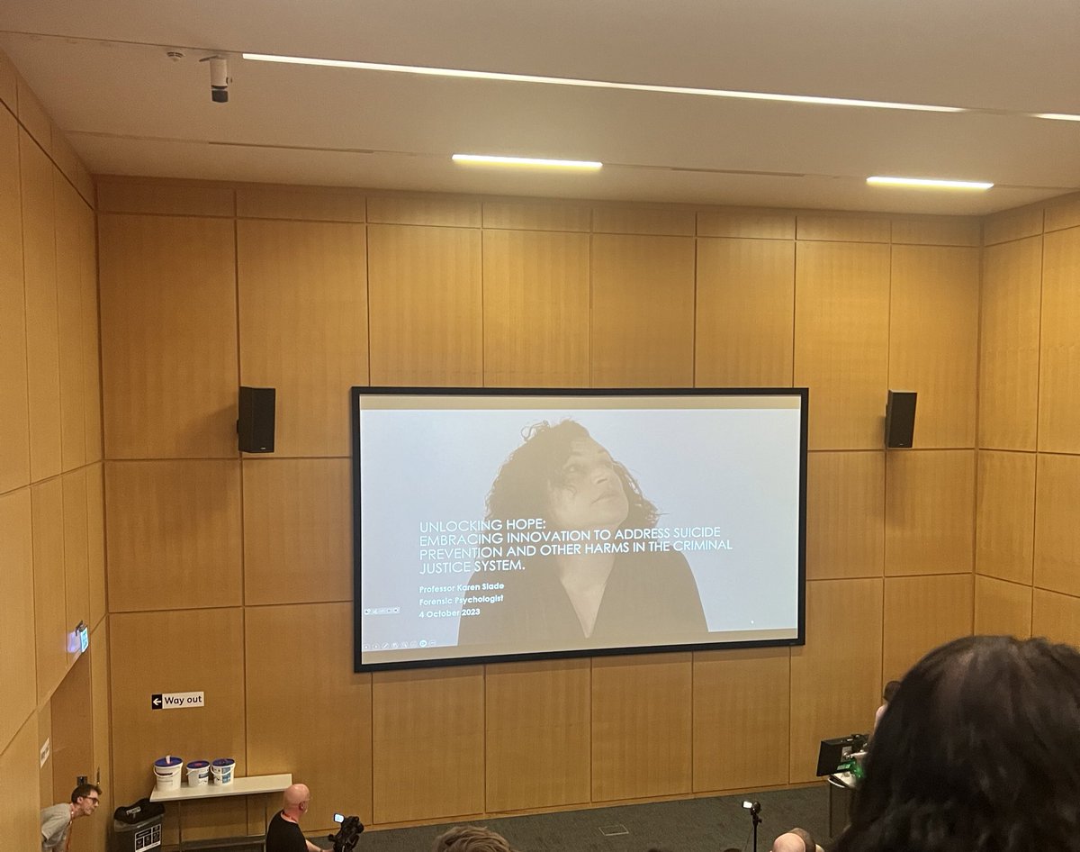 DForenPsy's tweet photo. Wonderful evening at Prof. Karen Slade's inaugural lecture on addressing suicide prevention and other harms in the criminal justice system. An inspiring session! #UnlockingHope @PsychologyNTU @KarenSlade2 https://t.co/EqZna82lgx