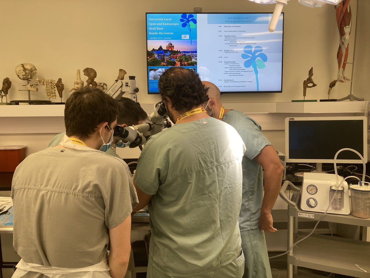 ChampagnePierr2's tweet photo. Great first day for our open and endoscopic skull base course, thanks to @joao_p_almeida and @CalvinMak4 and all invited professors! Tomorrow, endonasal https://t.co/Per5ckmEFQ