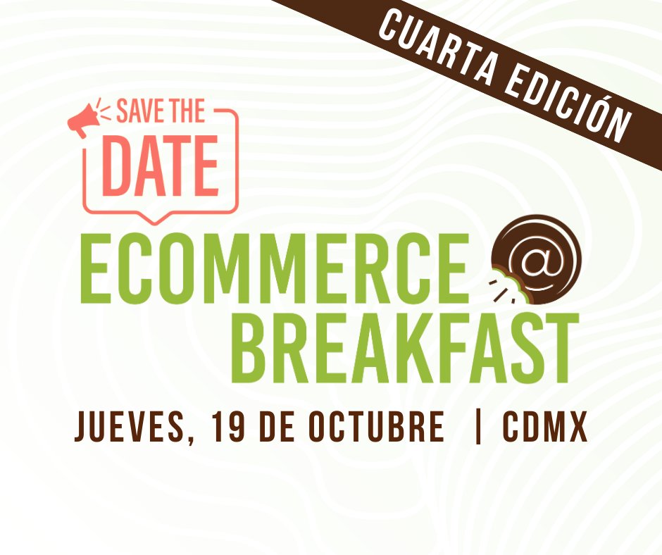Mkt4eCommerceMX's tweet photo. Estamos a tan solo unas semanas de nuestro cuarto #eCommerceBreakfast 🍪, el evento referente en México para hacer #networking 🤝 y llevarse una gran serie de aprendizajes en torno al cambiante y emocionante mundo del #eCommerce 🛒🤩. 

Abrimos hilo con todos los detalles 🧵. https://t.co/Xf2Liin5iU