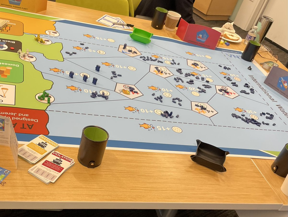 I finally played @SebastianBae, @marsecgina, et al’s IUU fishing game. I was on the initial talks between @pewtrusts & @CNA_org about this 2+ years ago, then left for NAVEUR-NAVAF. What happened in between is phenomenal. Anyone working IUU and maritime security needs to try this.