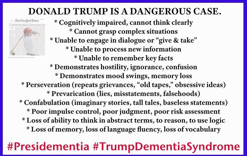 DeirdreJones54's tweet image. #TheDonOfDementia  #DutyToWarn