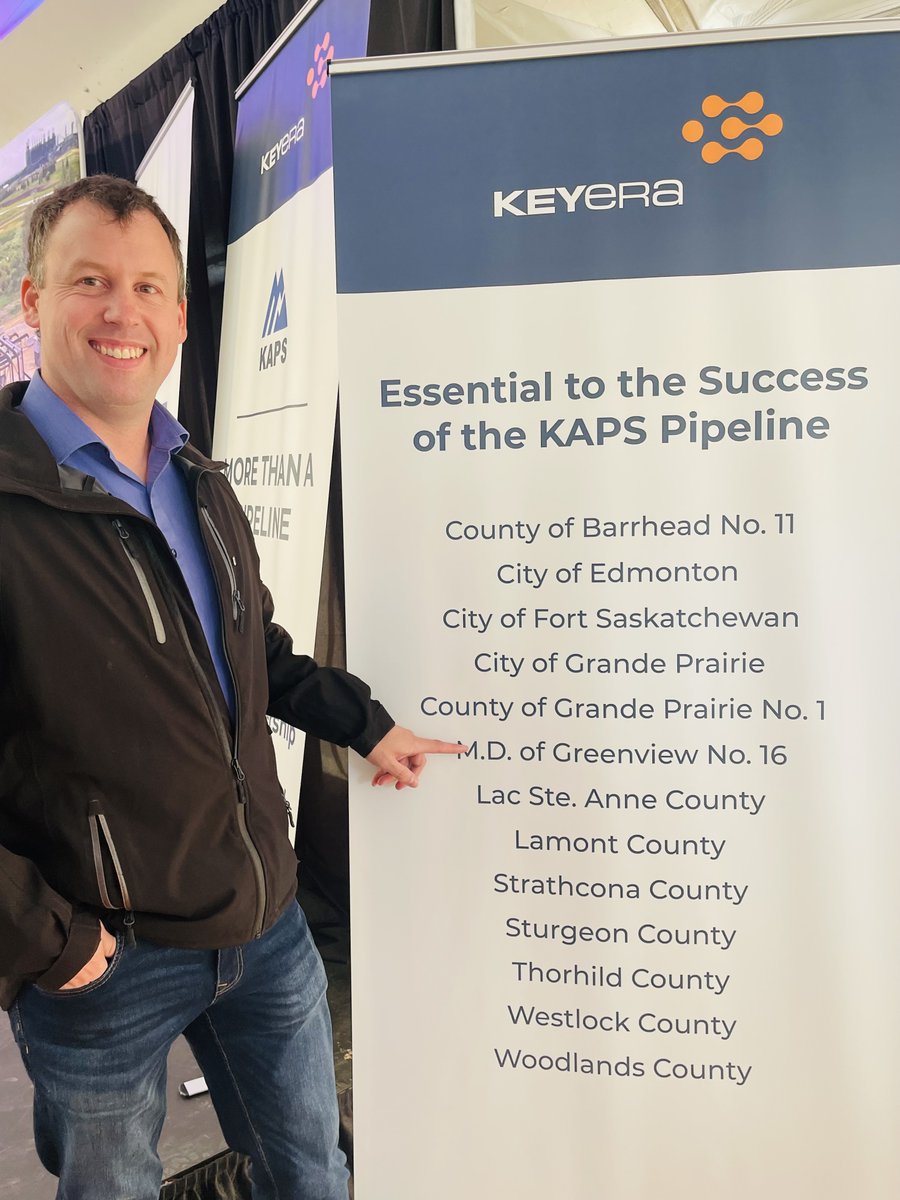 MDofGreenview's tweet photo. Reeve Olsen was on hand today for the opening of Keyera's KAPS natural gas pipeline in Alberta.
The M.D. of Greenview No. 16 is proud to support Keyera’s KAPS Pipeline and the significant platform it creates to secure future investment in our region.
#mdgreenview #keyera https://t.co/naC1JEeRyk