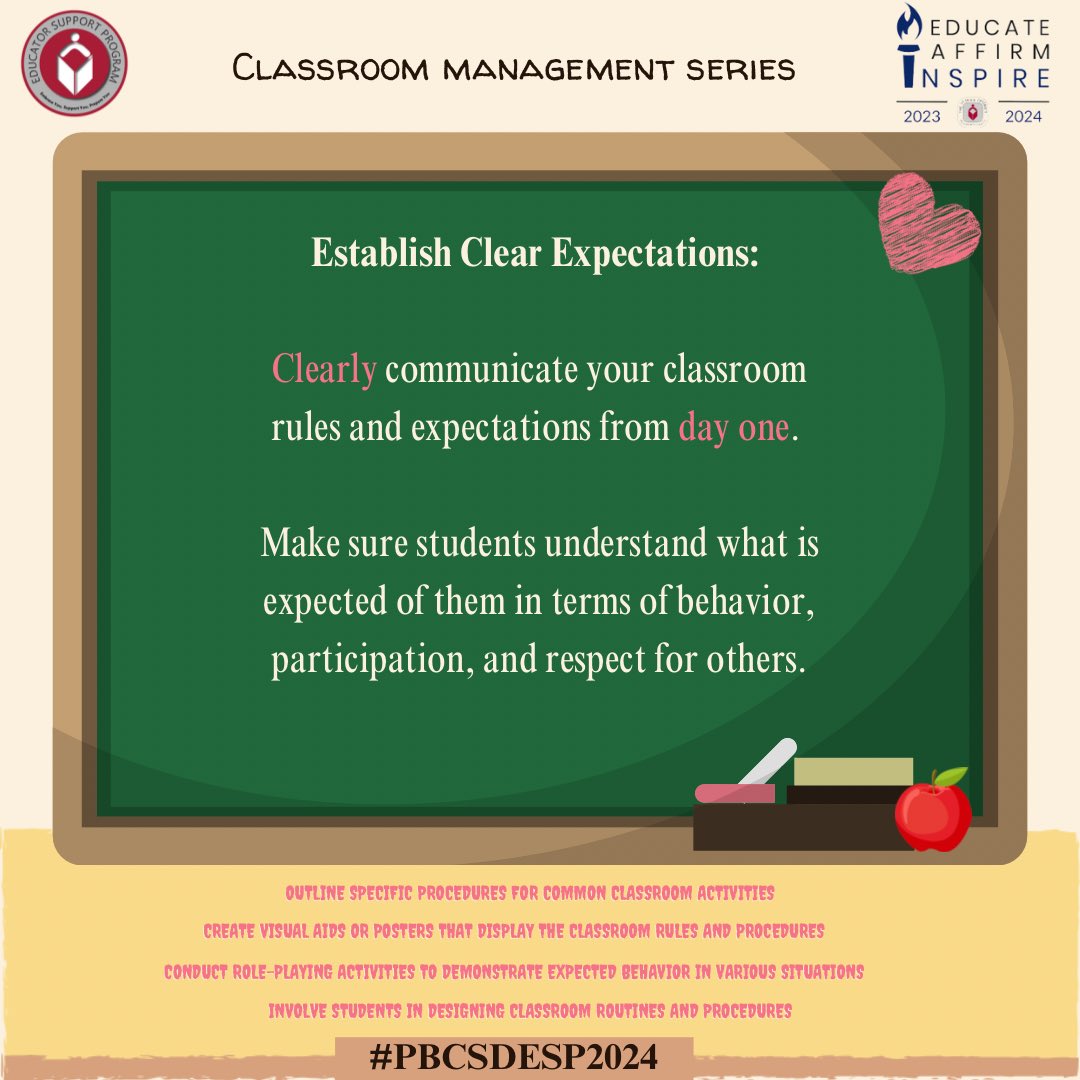 It’s never too late to start making things clear! You’ve got this! 💪🏾🍎✏️ #ESP2024 #PBCSD <a href="/SDPBCProfDev/">SDPBC Professional Development</a> #Catchthewave