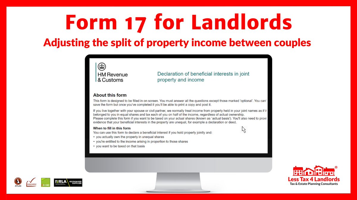 READ OUR BLOG: Form 17 and Adjusting The Split of Property Income Between Couples.  
👉 ecs.page.link/tmgkg 
#Form17 #Landlords #PropertyIncome #deedoftrust