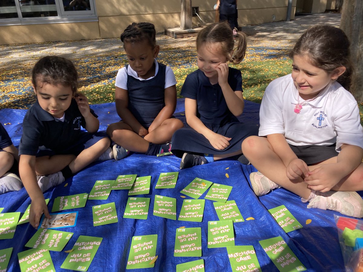 MsWilsonhrb's tweet photo. We are loving our new animal match up game! #learninganimals #beginningsounds #taking turns #outdoorclassroom. @HCDSB_k @HRBurlington https://t.co/e0cjiAukVE