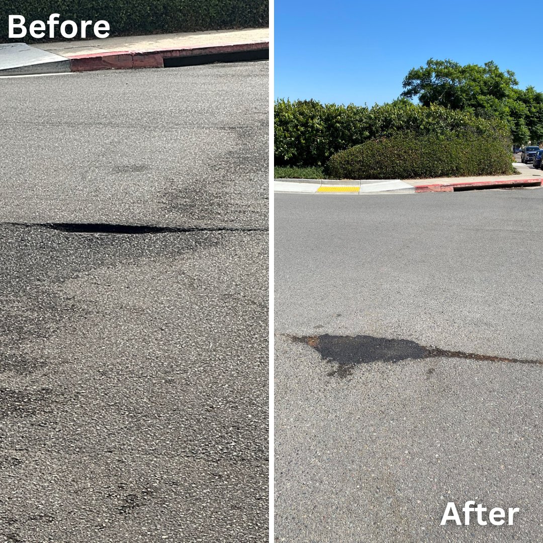 CityofSanDiego's tweet image. City crews are #GettingItDone by filling potholes across San Diego!👏
Report potholes in your neighborhood through the Get It Done app. Visit: sandiego.gov/getitdone #SanDiegoatWork
