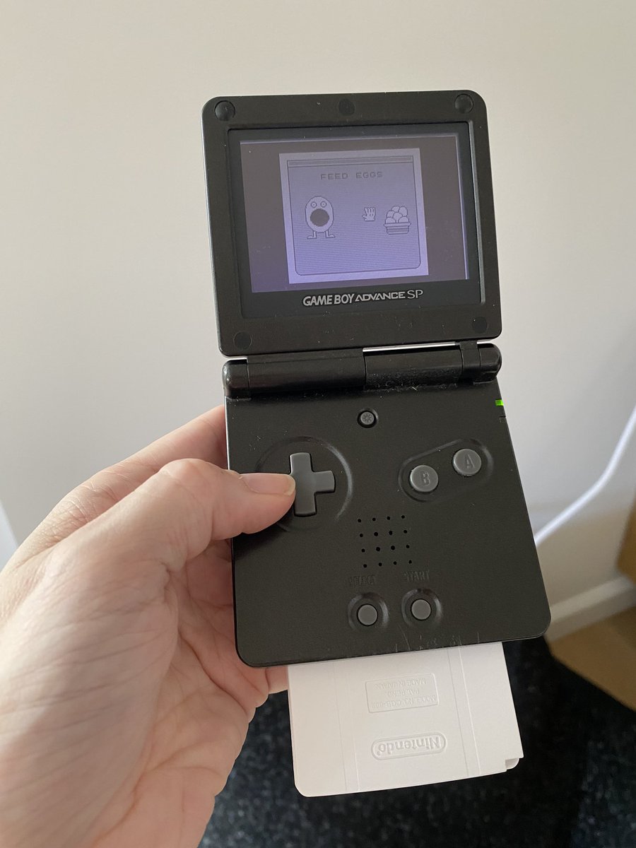 alecrobbins's tweet photo. hell yeah i was gifted this actually-playable Game Boy version of the egg game by @IslandTimeLabs!!! incredible. thank you. incredible. https://t.co/g6YxU04ESF