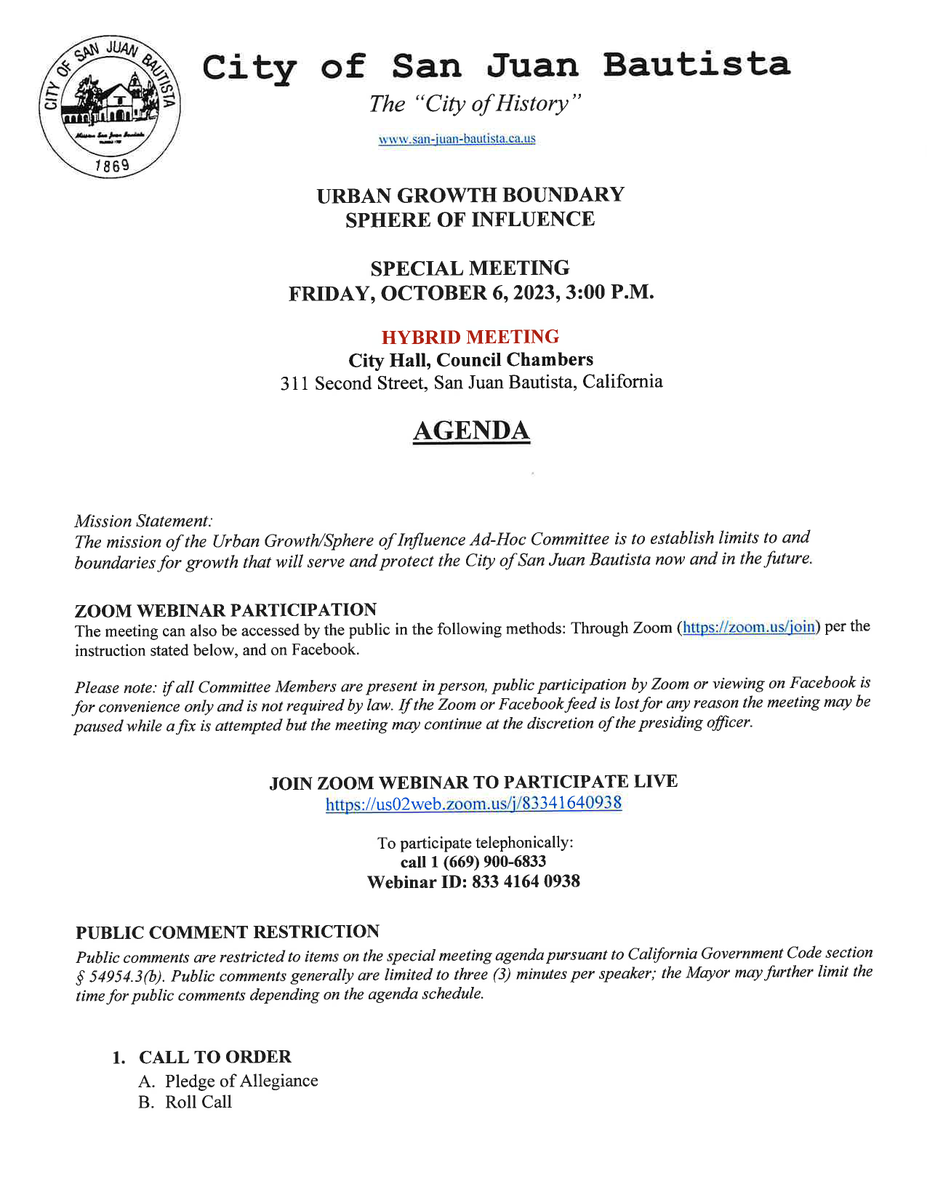 City of San Juan Bautista, CA tweet media