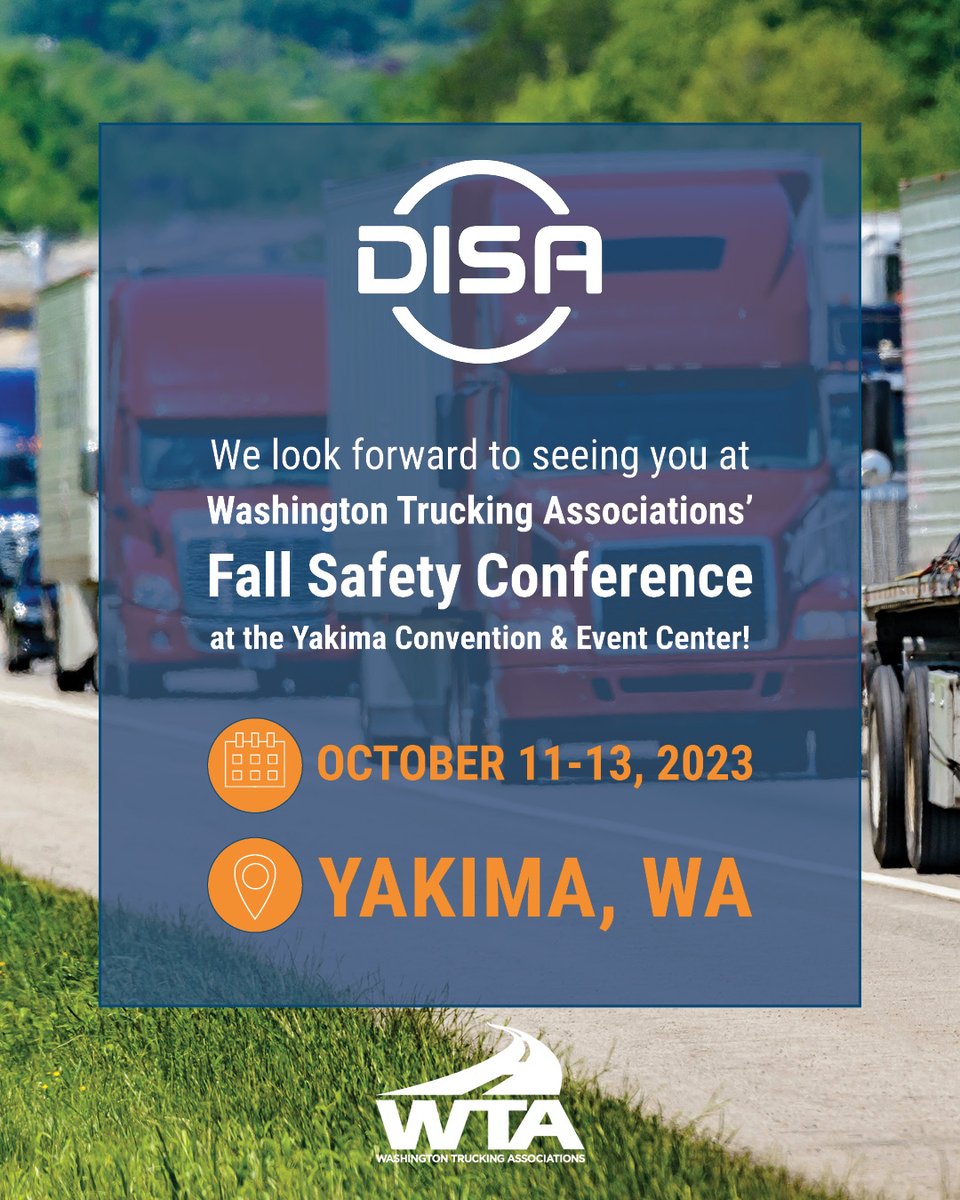 We look forward to seeing you at <a href="/WATruckingAssn/">WA Trucking Assn</a>'s 2023 Fall Safety Conference on October 11th-13th!