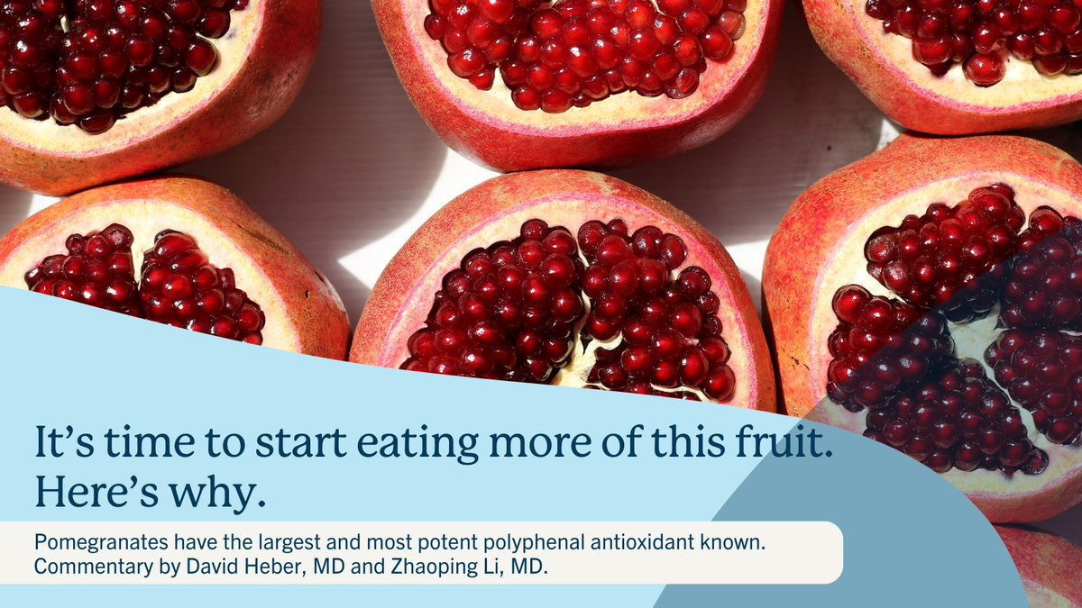 Consider adding this fruit to your meals! Dr. David Heber and Dr. Zhaoping Li share the many health benefits of consuming #pomegranates, which are in season from late September through November.  Read more: ucla.in/46iJrVU