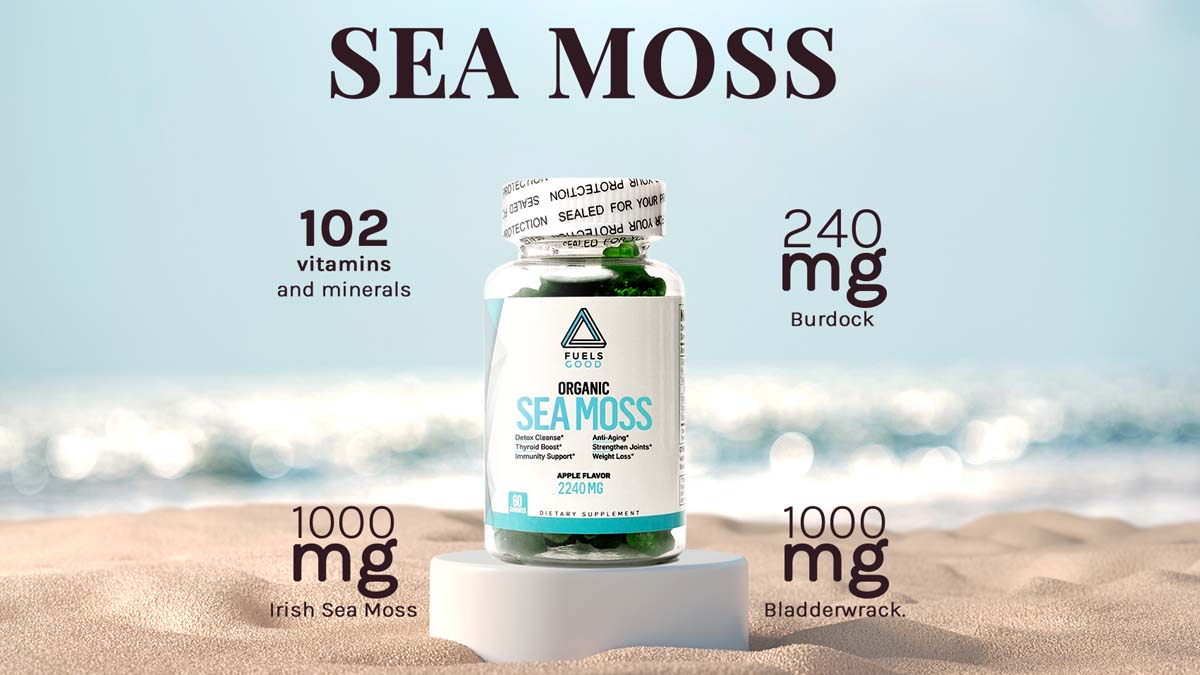 FuelsGoodCo's tweet image. 🌊🌿Imagine a powerhouse blend of Sea Moss, Bladderwrack, and Burdock root working together as an herbal superfood fusion. It's like nutrition at a cellular level, designed to boost your well-being from the inside out.

 #seamossgummies #mushroomgummies immunity #sleeppatch