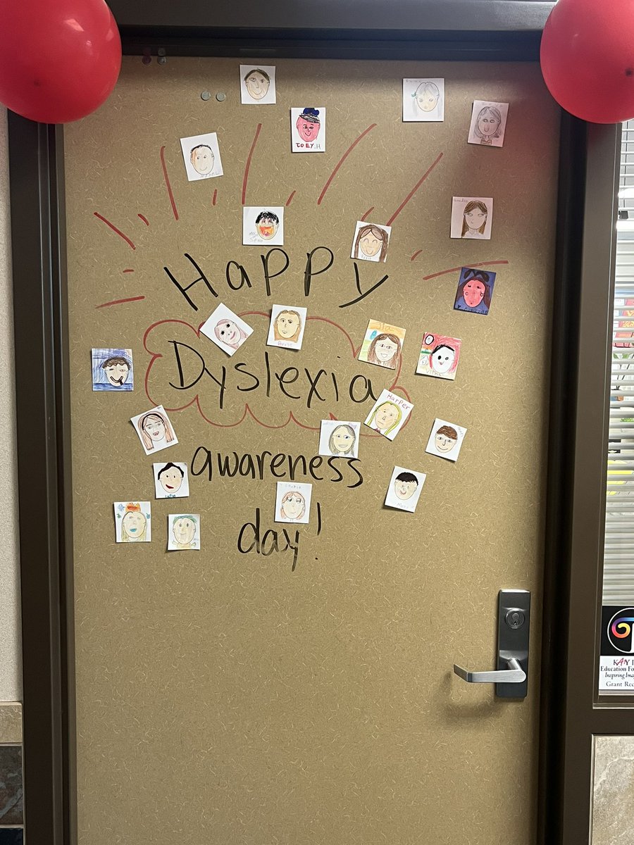 Each student drew their self portrait as we celebrate my favorite dyslexic people 😍#katyisddyslexia